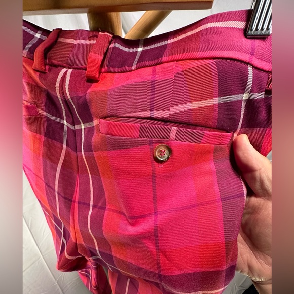 MR TURK - Men’s Red Plaid Pants, Men’s Size 33 - Picture 4 of 10